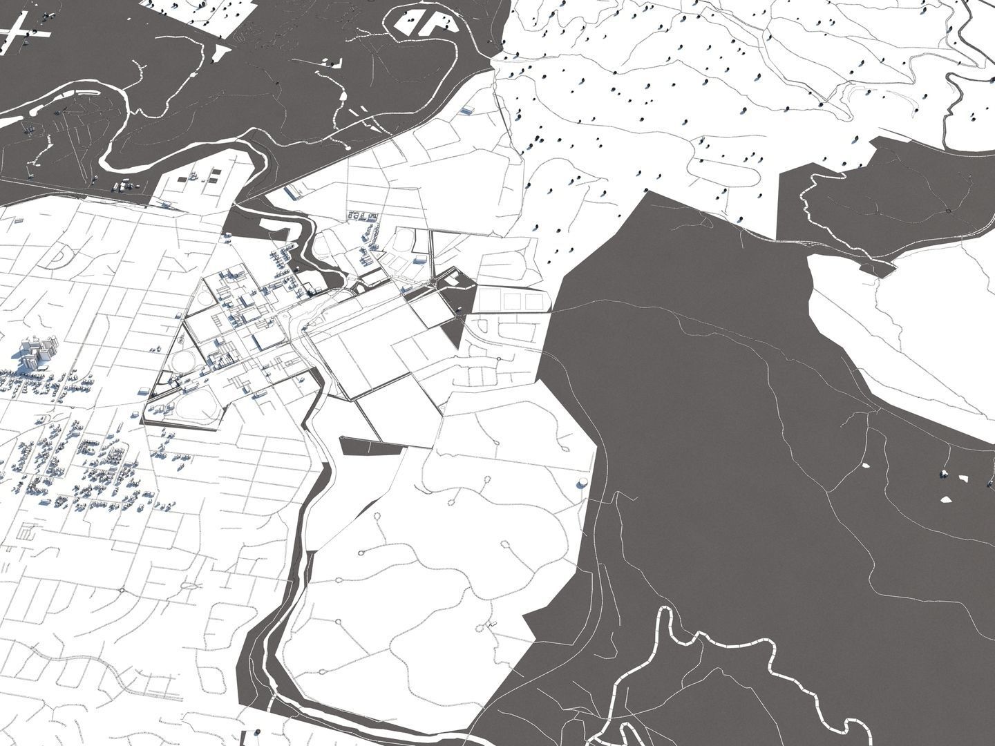 Canberra Australia 50x50km 3D City Map 3D model_23