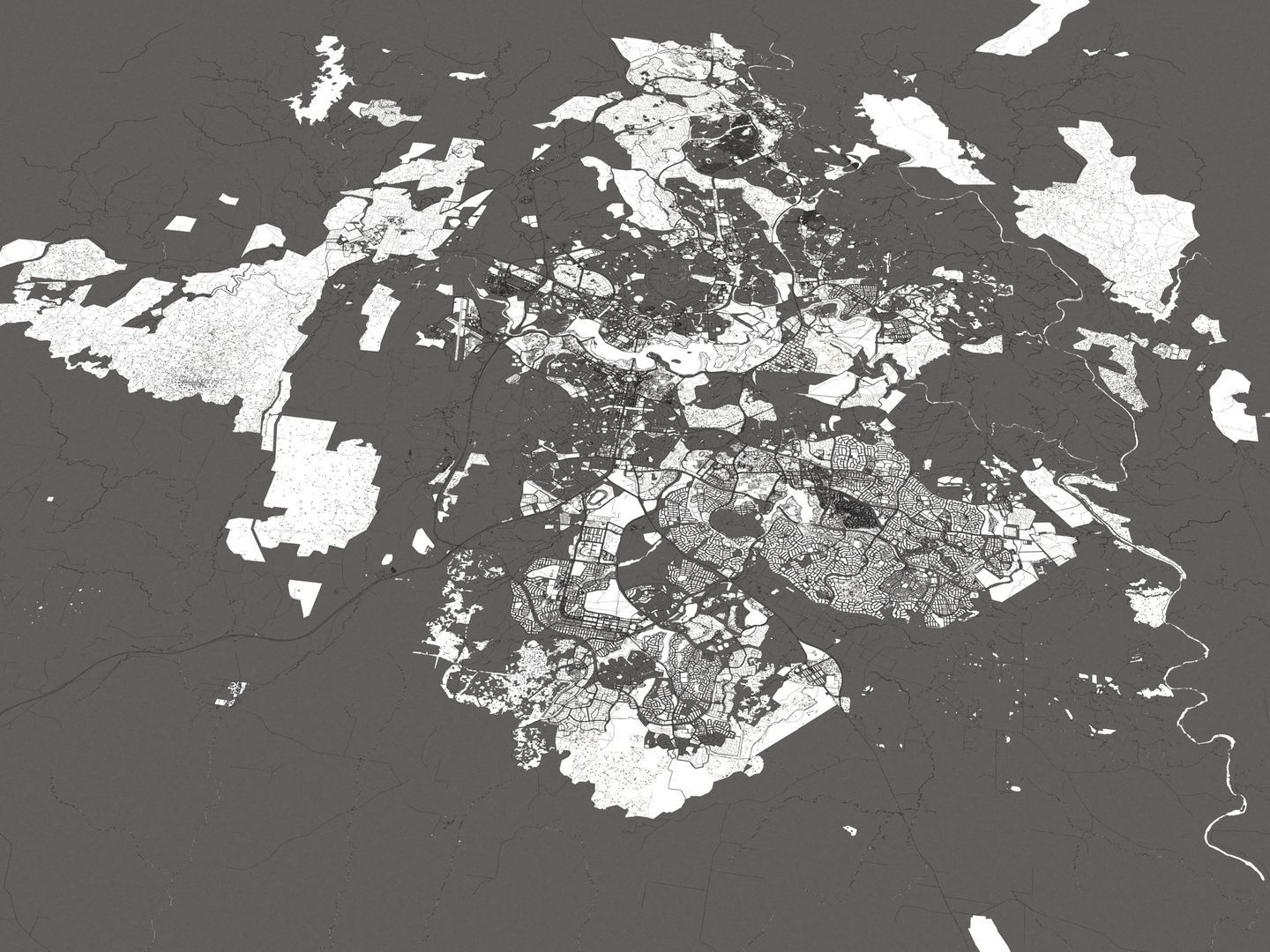 Canberra Australia 50x50km 3D City Map 3D model_20