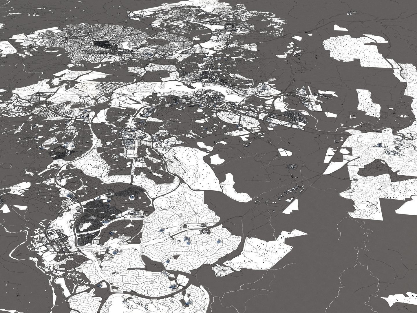 Canberra Australia 50x50km 3D City Map 3D model_17
