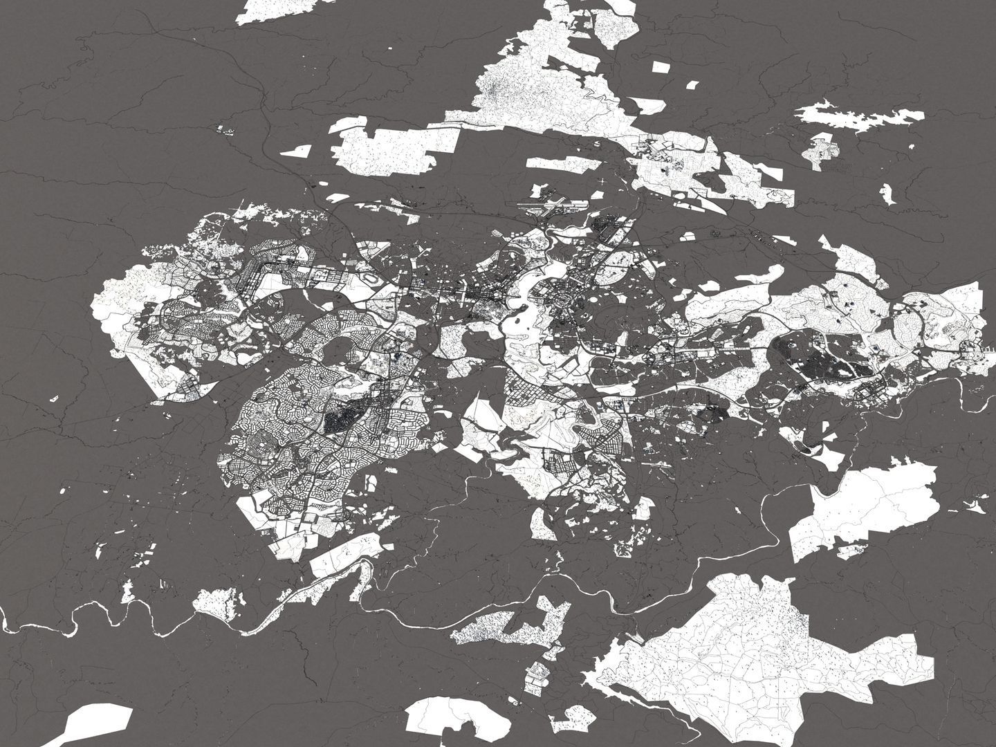 Canberra Australia 50x50km 3D City Map 3D model_19