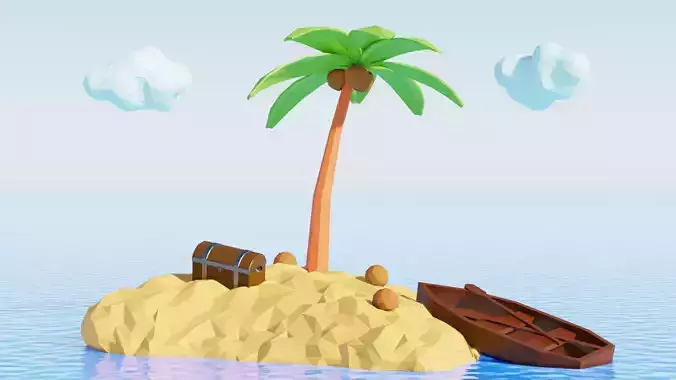 Low Poly Treasure Island