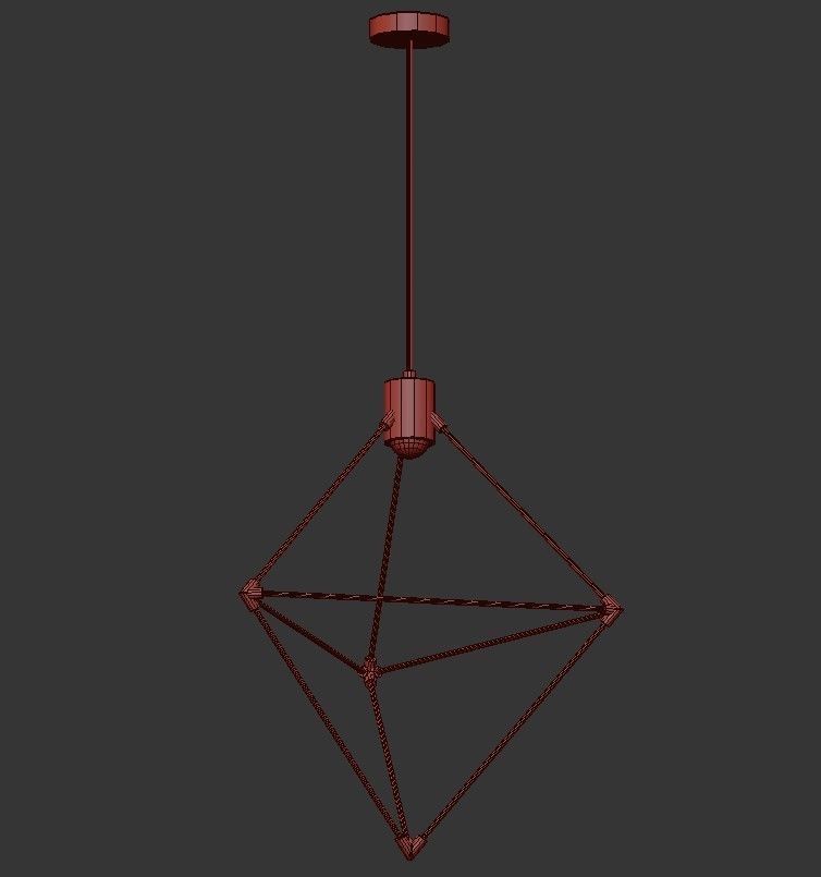 Candora geometric pendant light 3D model_4