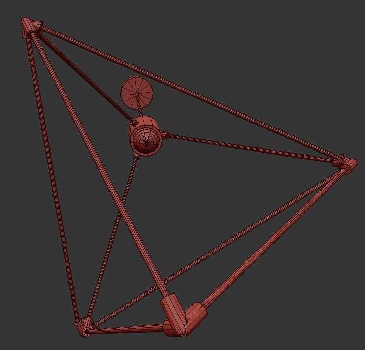 Candora geometric pendant light 3D model_1