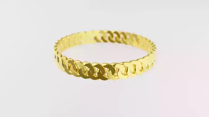 Cuban Chain Low-poly 3D model
