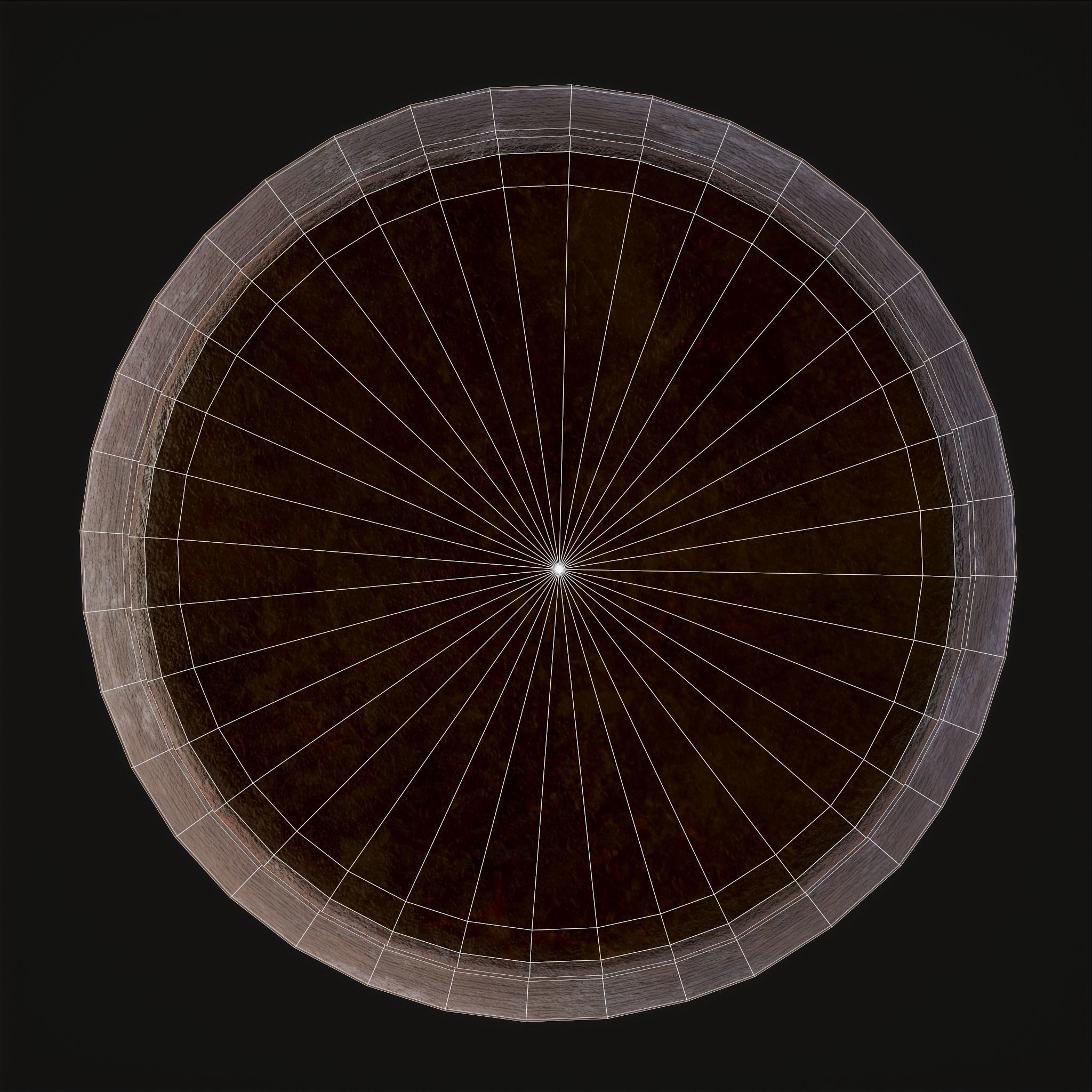 Decorated Medieval Earthenware Pitcher Low-poly 3D model_20