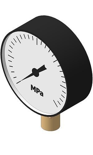 Manometer diameter 100 mm MPa 3D model