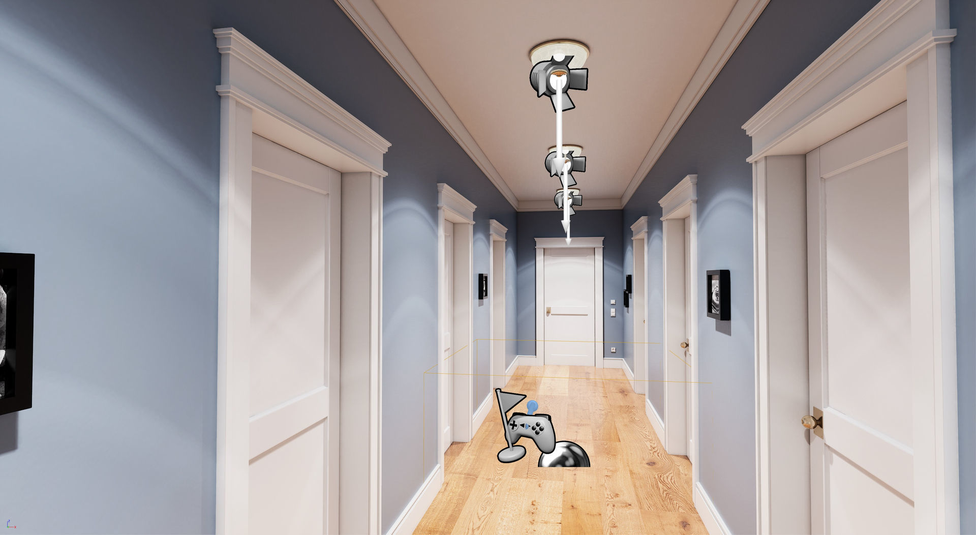 Apartment Hallway UE4 3D model_19