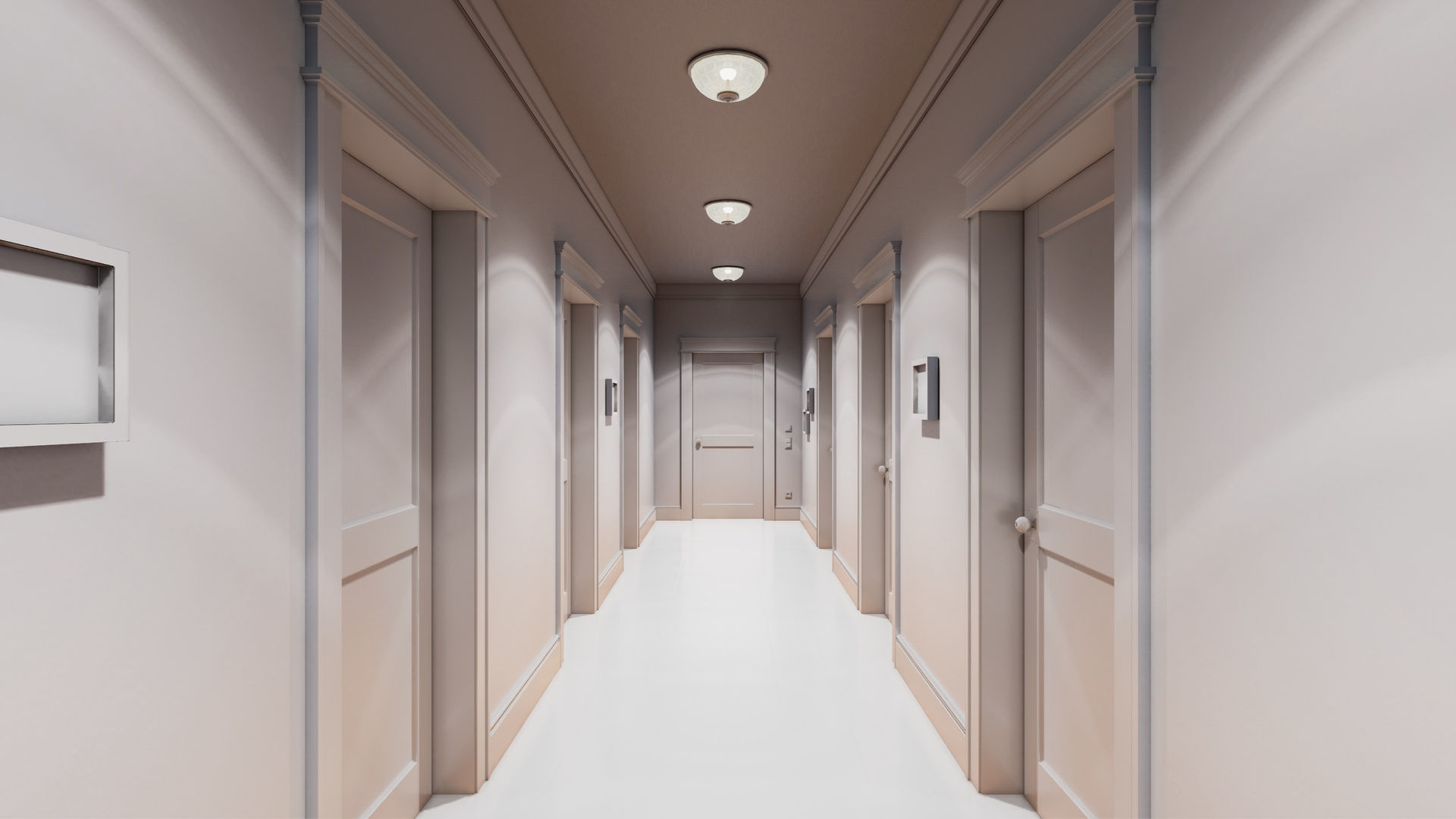 Apartment Hallway UE4 3D model_3