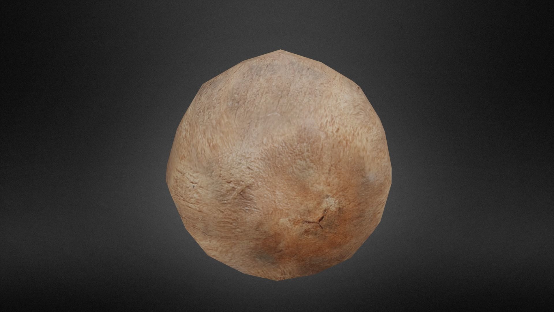 Coconut Low-poly 3D model_6