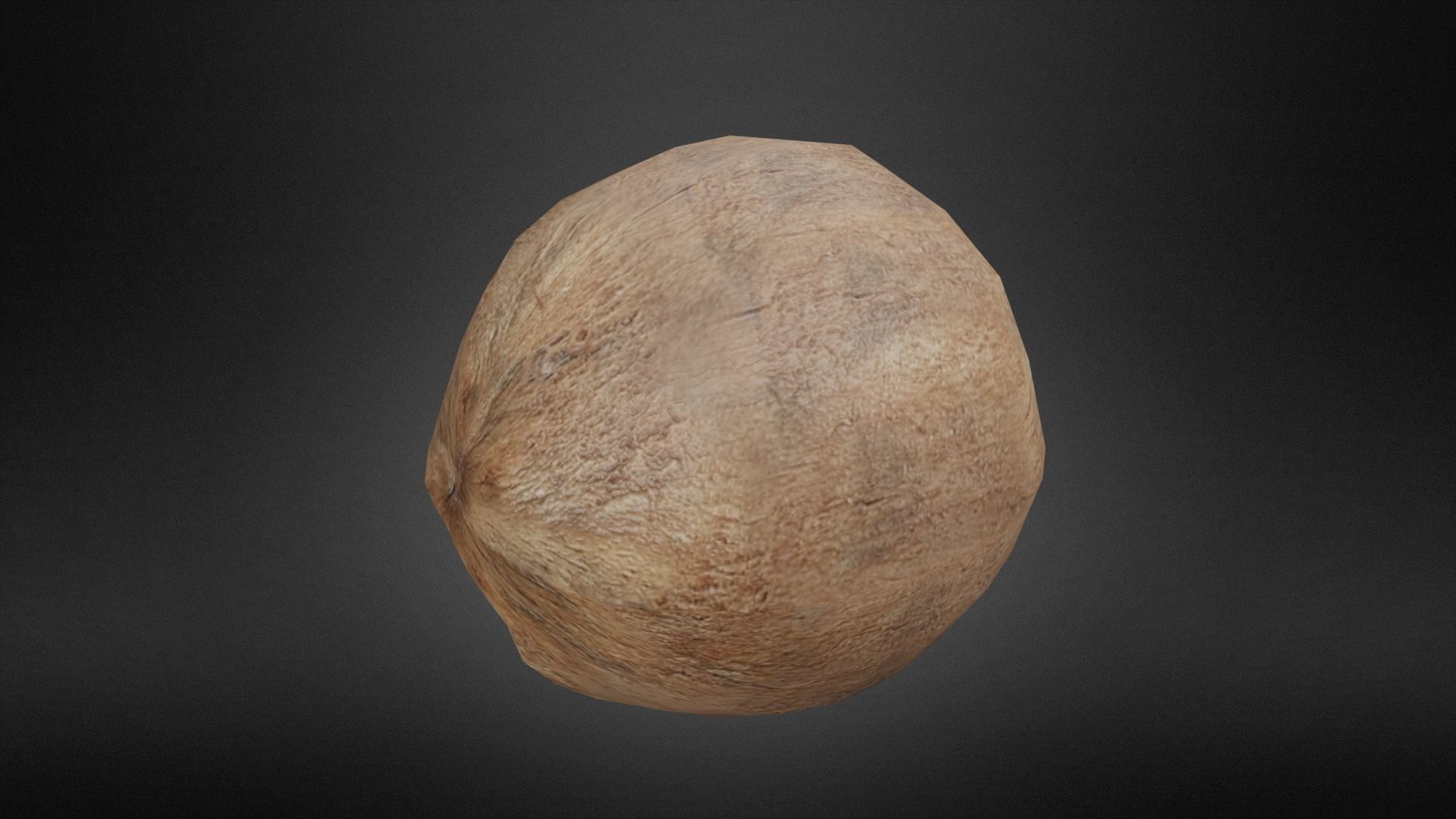 Coconut Low-poly 3D model_3