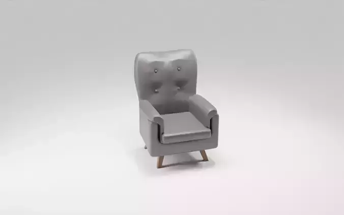 Low poly sofa chair