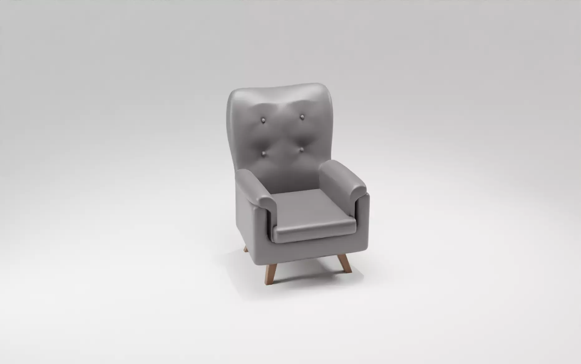 Low poly sofa chair Free low-poly 3D model_0