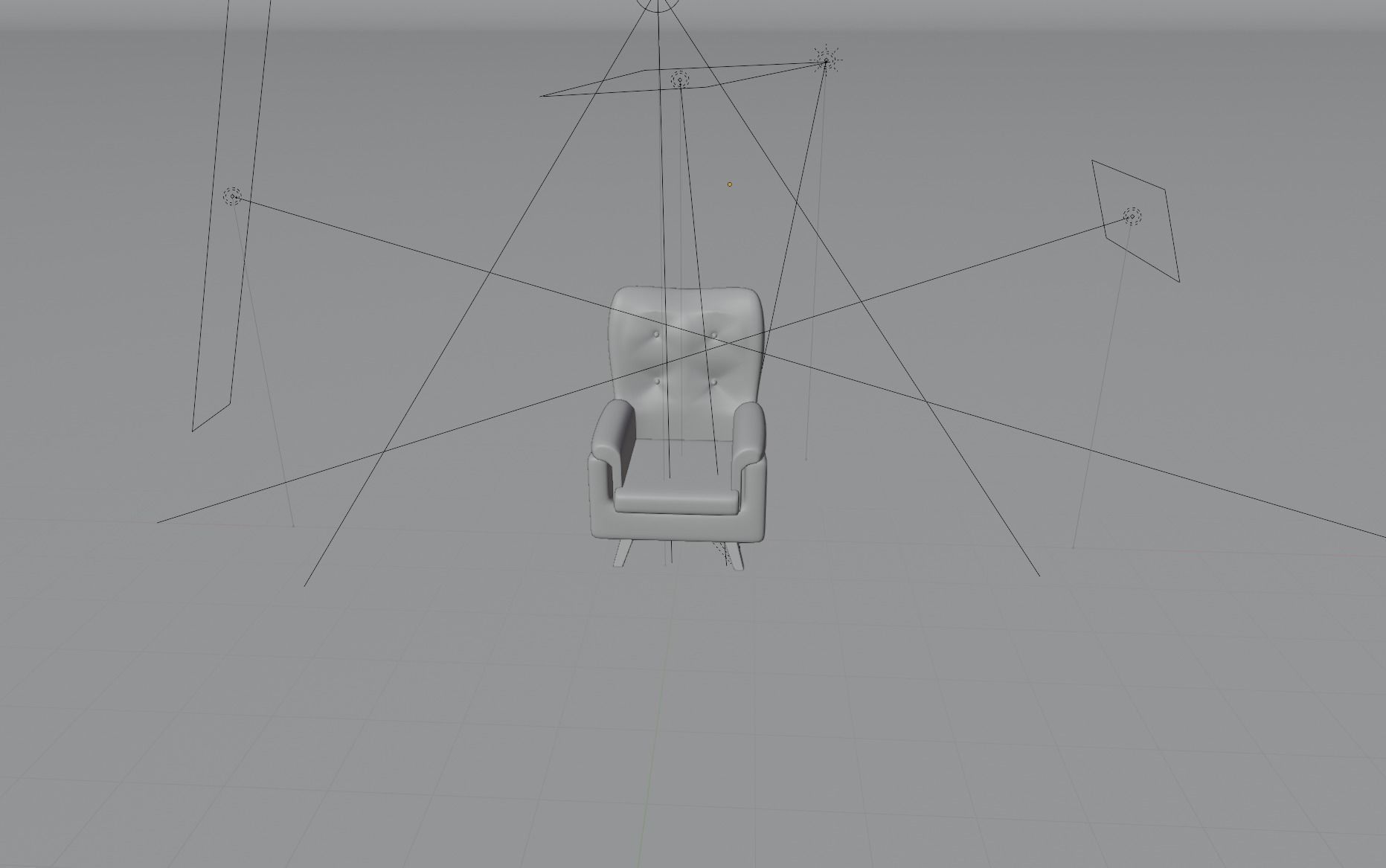 Low poly sofa chair Free low-poly 3D model_16