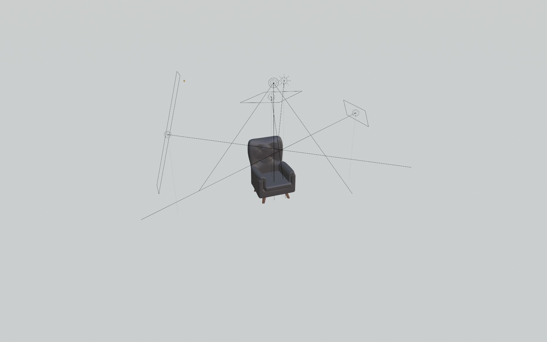 Low poly sofa chair Free low-poly 3D model_13