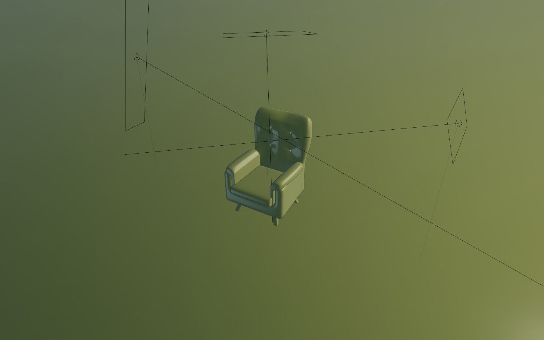 Low poly sofa chair Free low-poly 3D model_7