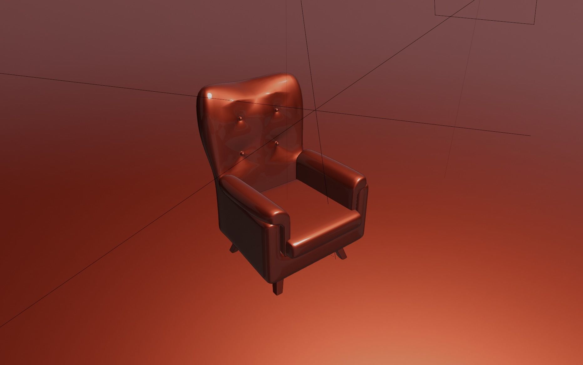 Low poly sofa chair Free low-poly 3D model_8