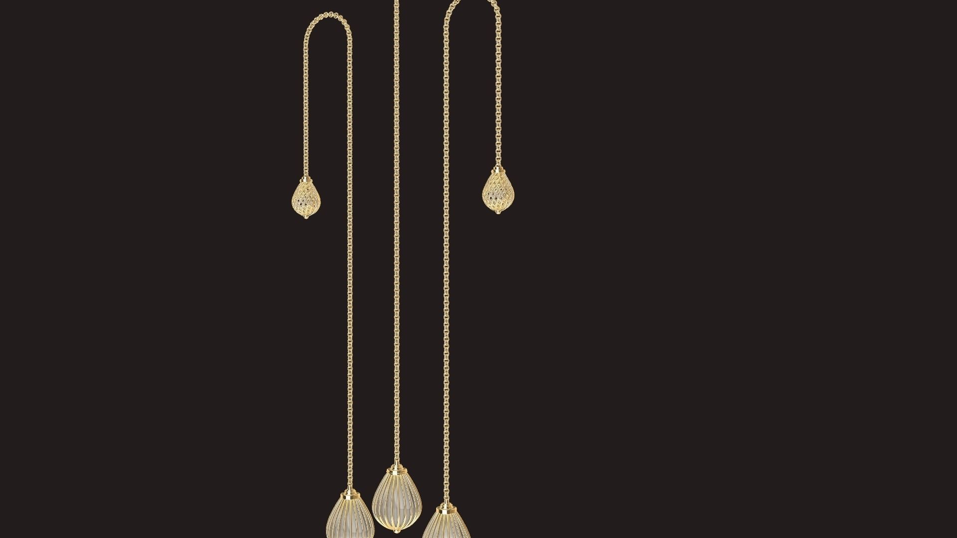 pear drop jali earrings stl verified 3D print model_5