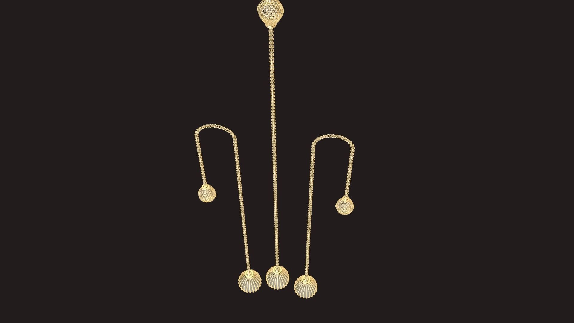 pear drop jali earrings stl verified 3D print model_8