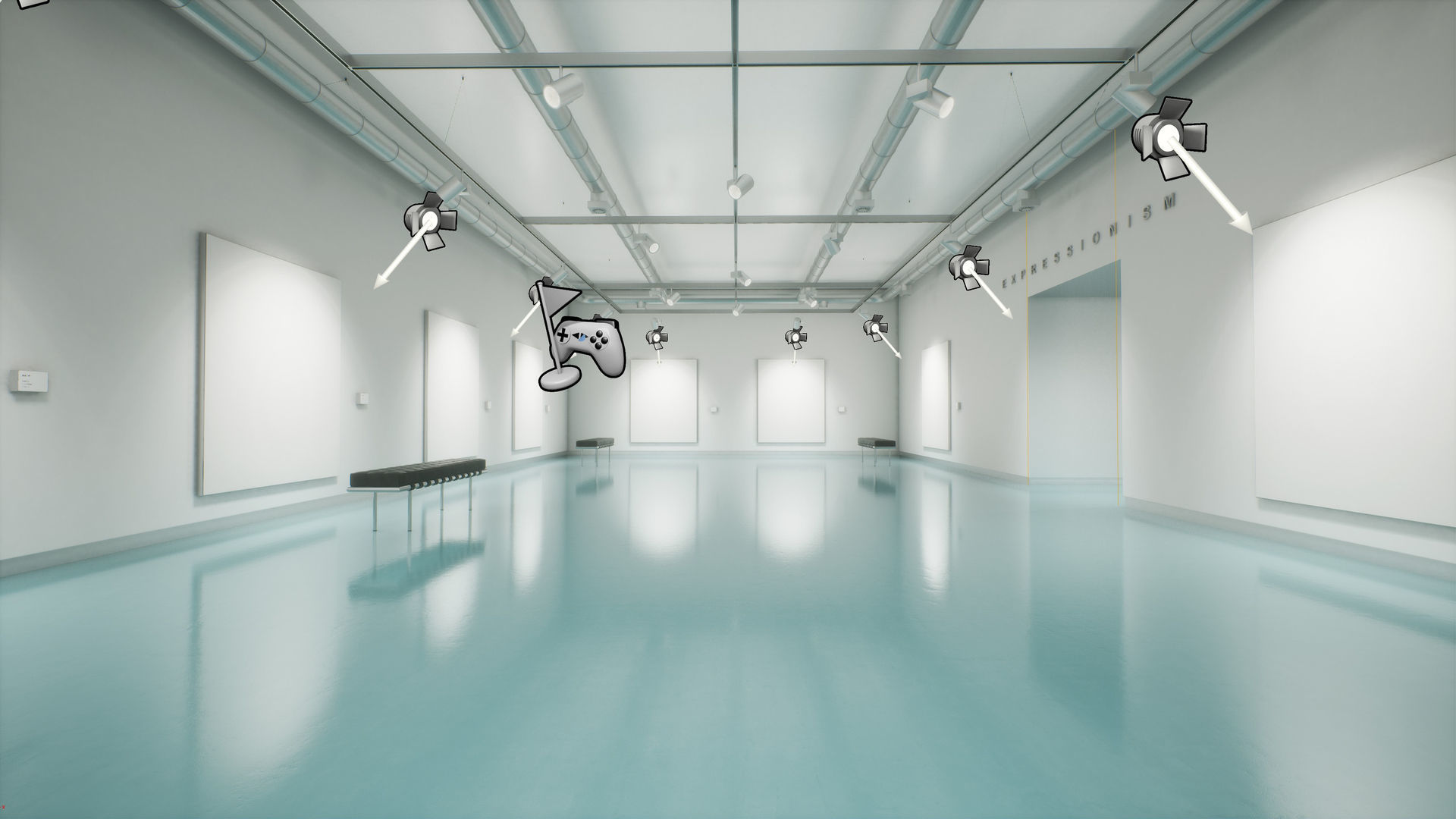 Art Gallery 009 UE4 3D model_4
