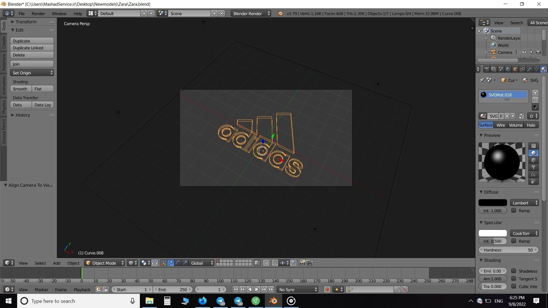 Adidas logo 3D print model_4