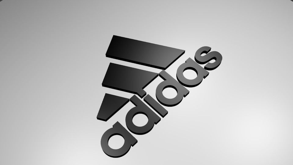 Adidas logo 3D print model_2