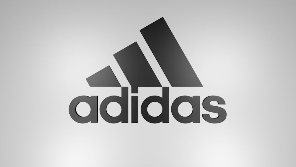 Adidas logo 3D print model_3
