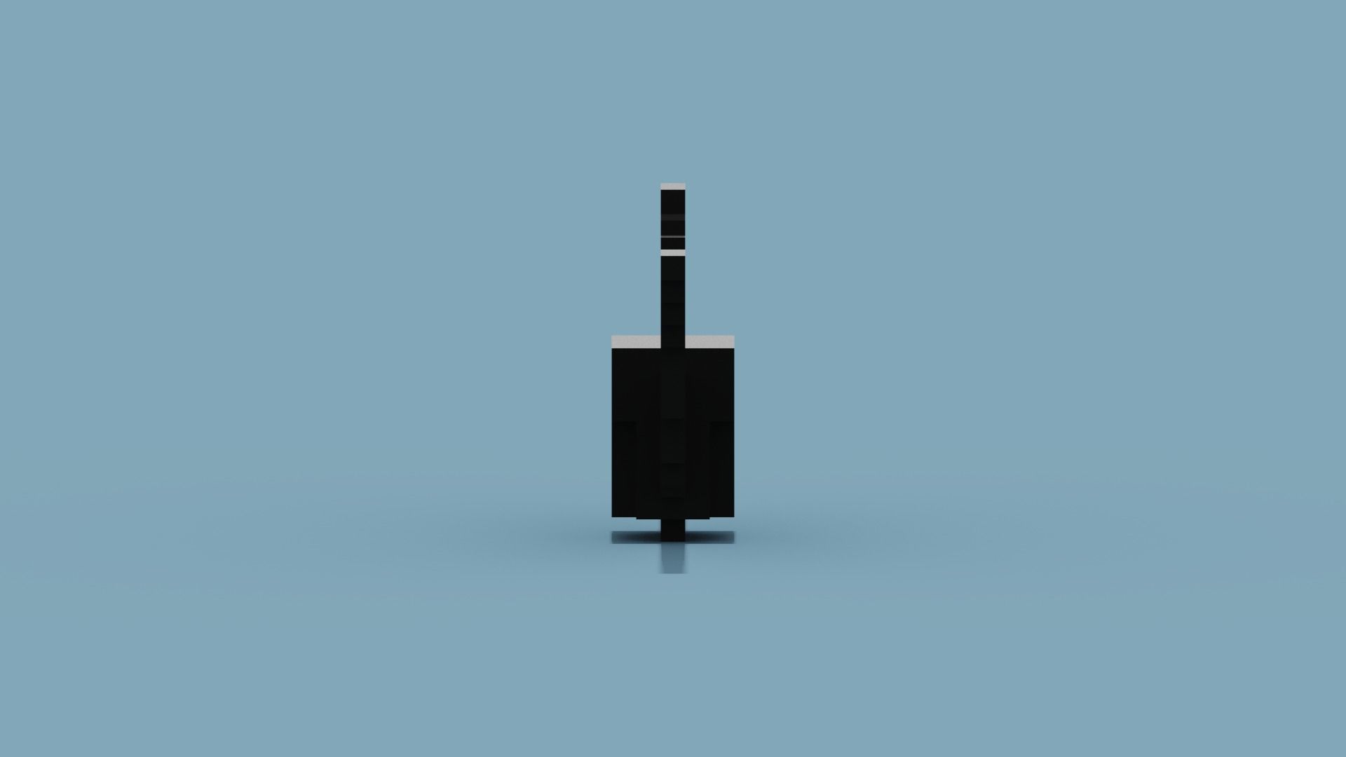 Voxel Bat  Low-poly 3D model_4