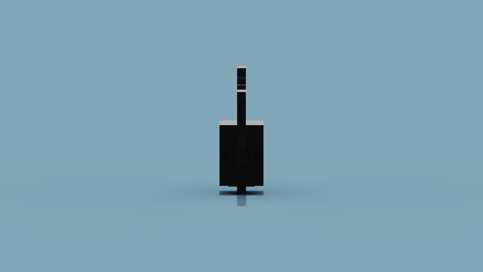 Voxel Bat  Low-poly 3D model_7