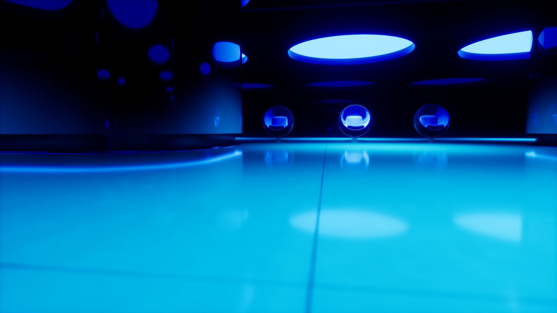 Futuristic Hallway UE4 3D model_12