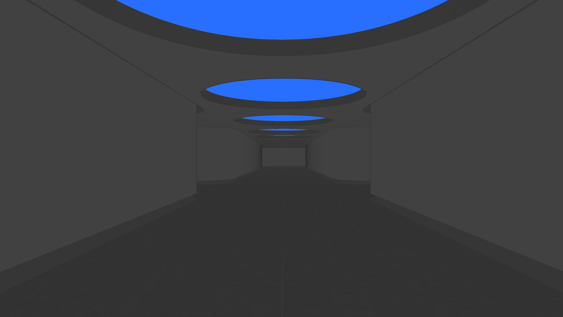 Futuristic Hallway UE4 3D model_2