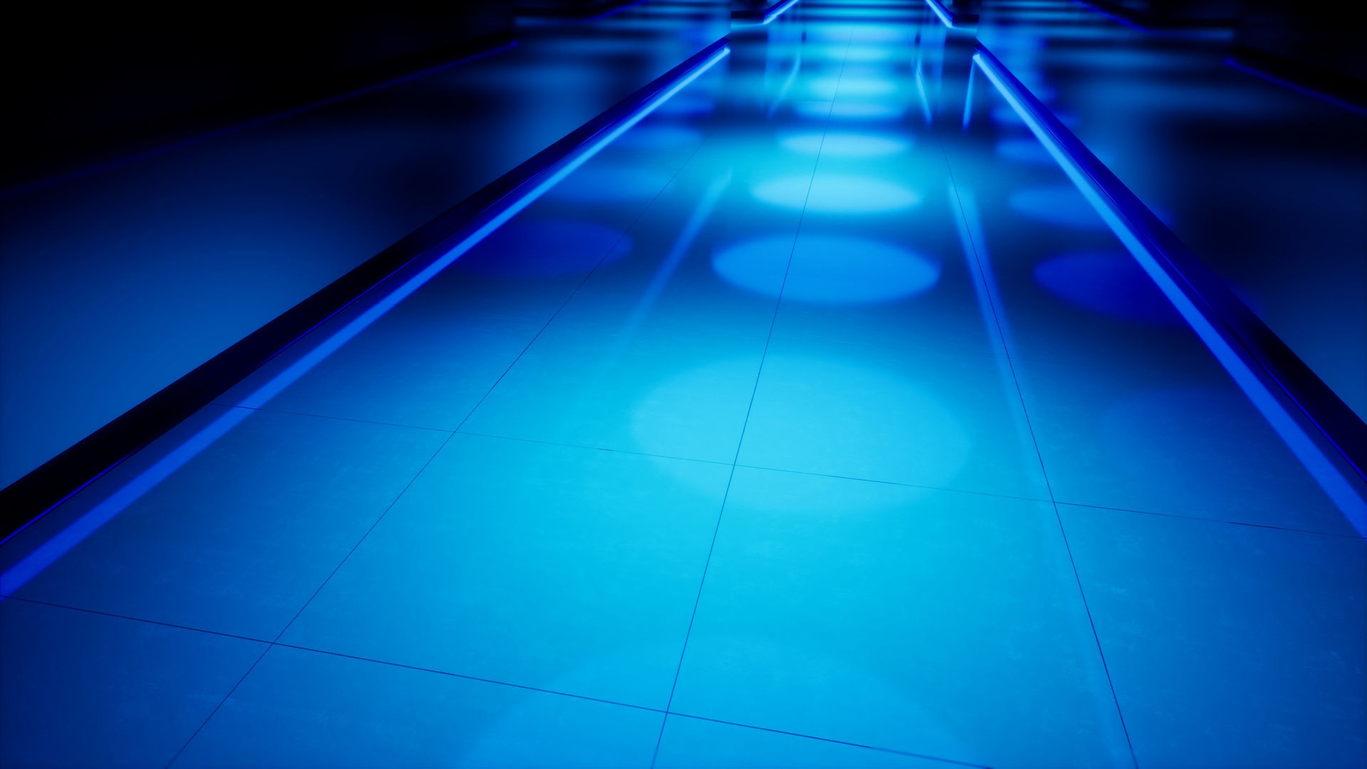 Futuristic Hallway UE4 3D model_9