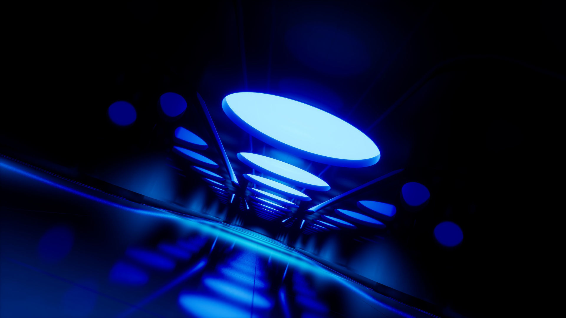 Futuristic Hallway UE4 3D model_15