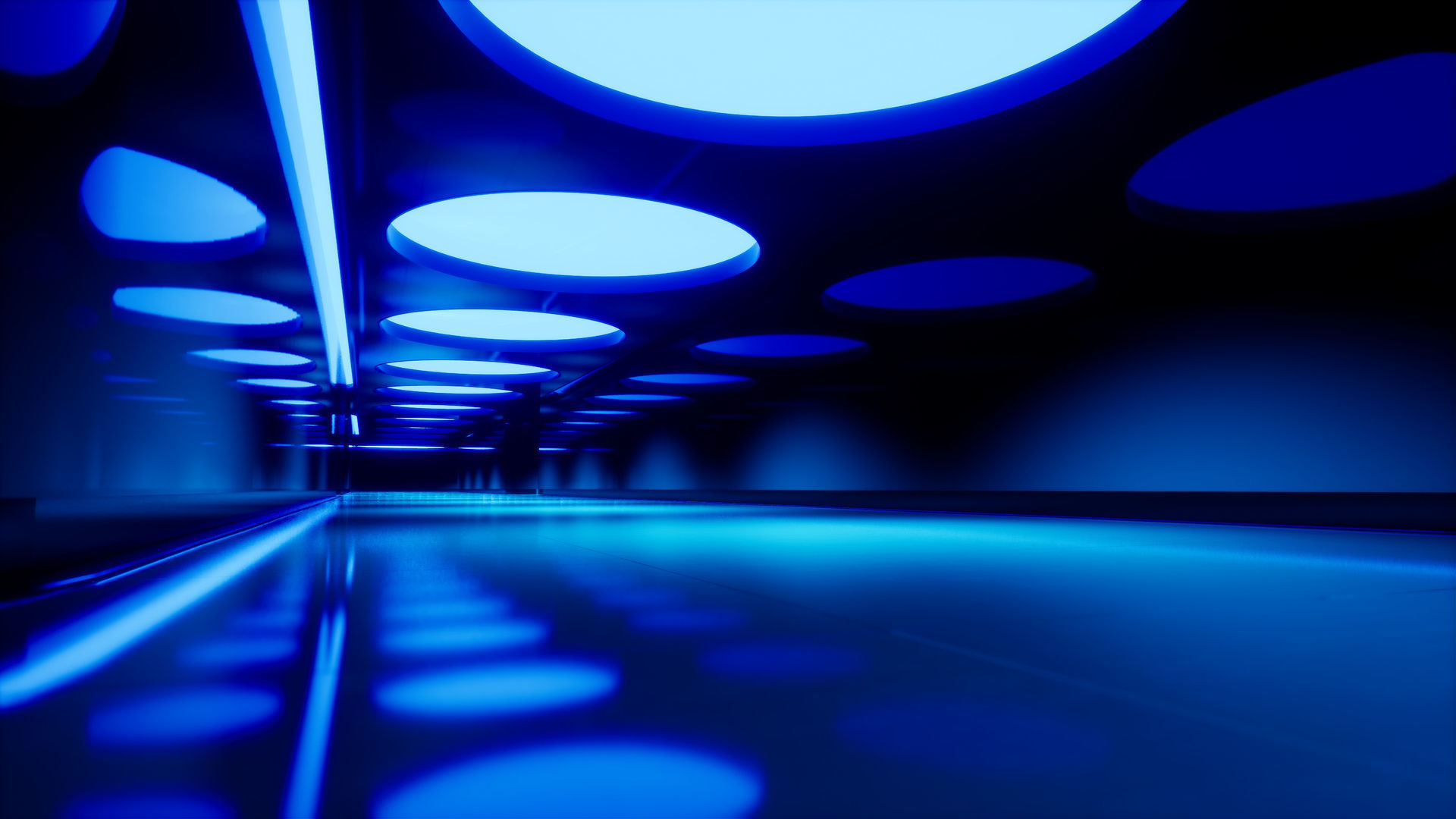 Futuristic Hallway UE4 3D model_8