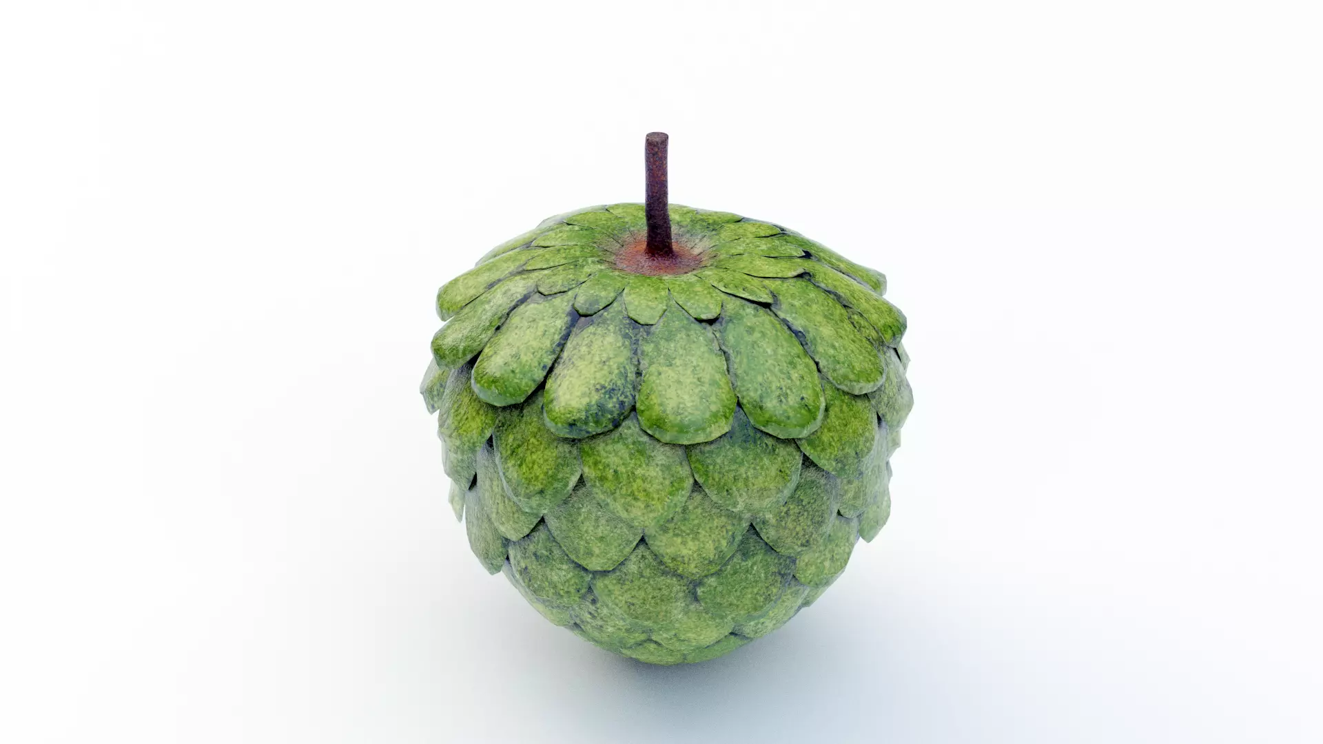 Custard Apple  - Cherimoya Low-poly 3D model_0