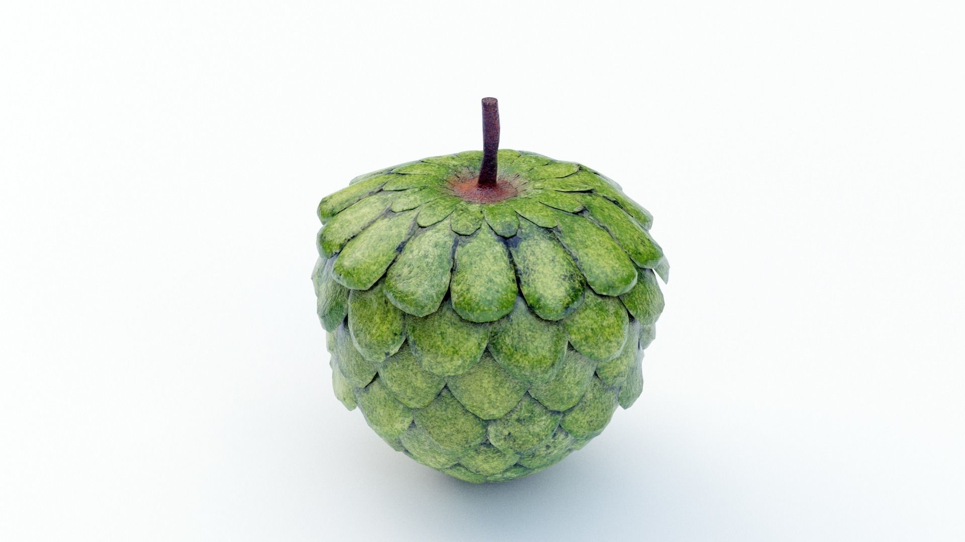 Custard Apple  - Cherimoya Low-poly 3D model_1