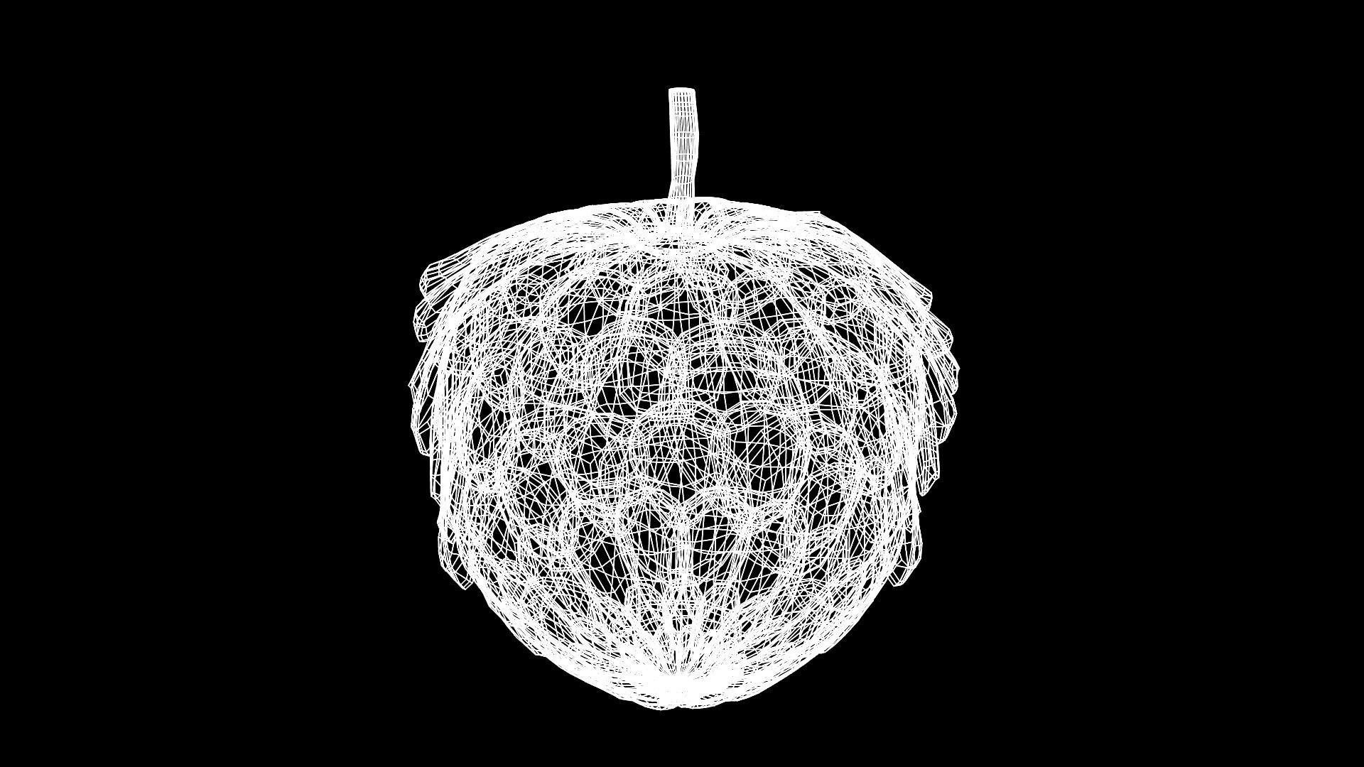 Custard Apple  - Cherimoya Low-poly 3D model_7