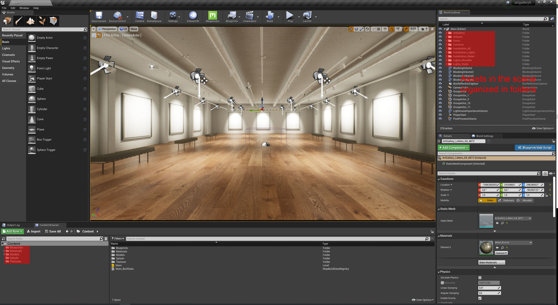 Art Gallery 005 UE4 3D model_23