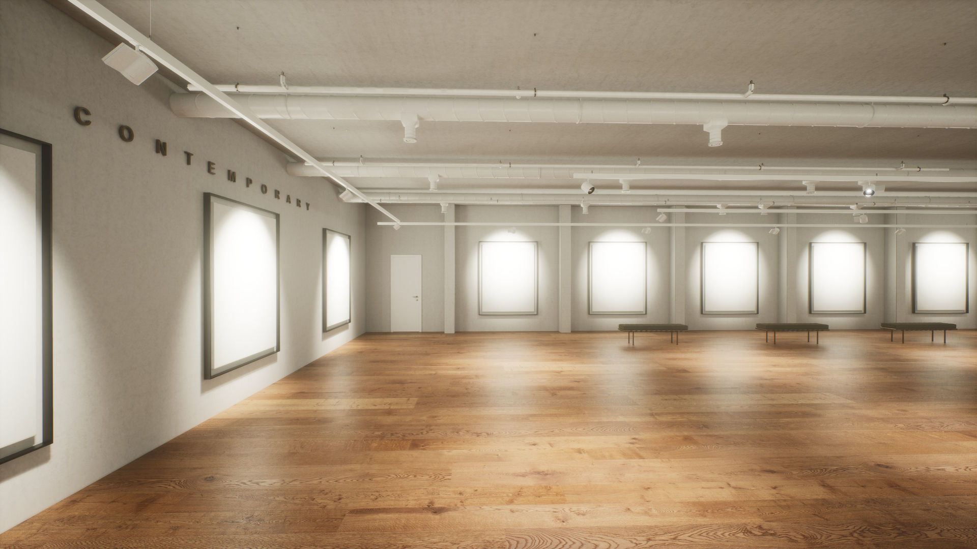 Art Gallery 005 UE4 3D model_7