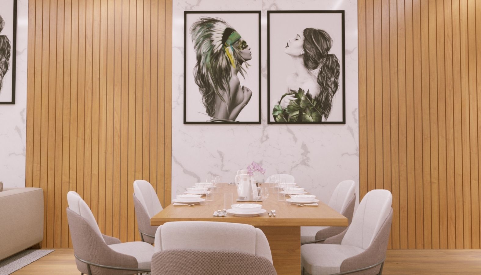 Interior Scene for 3ds max and Corona Renderer 3D model Free 3D model_5
