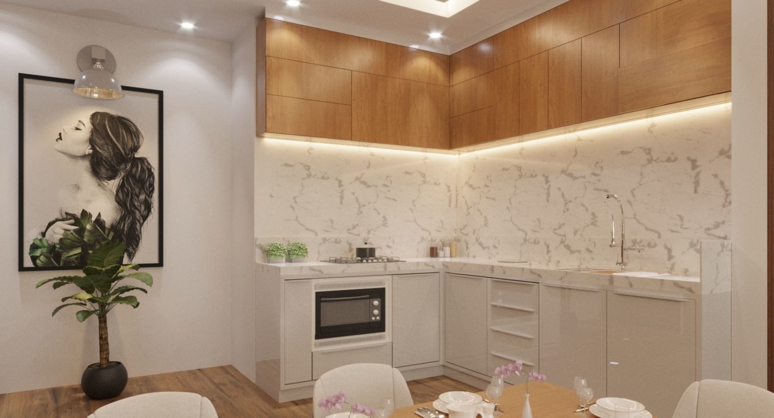 Interior Scene for 3ds max and Corona Renderer 3D model Free 3D model_9