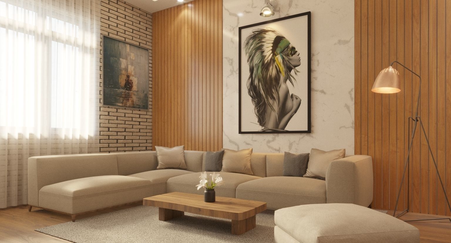 Interior Scene for 3ds max and Corona Renderer 3D model Free 3D model_12
