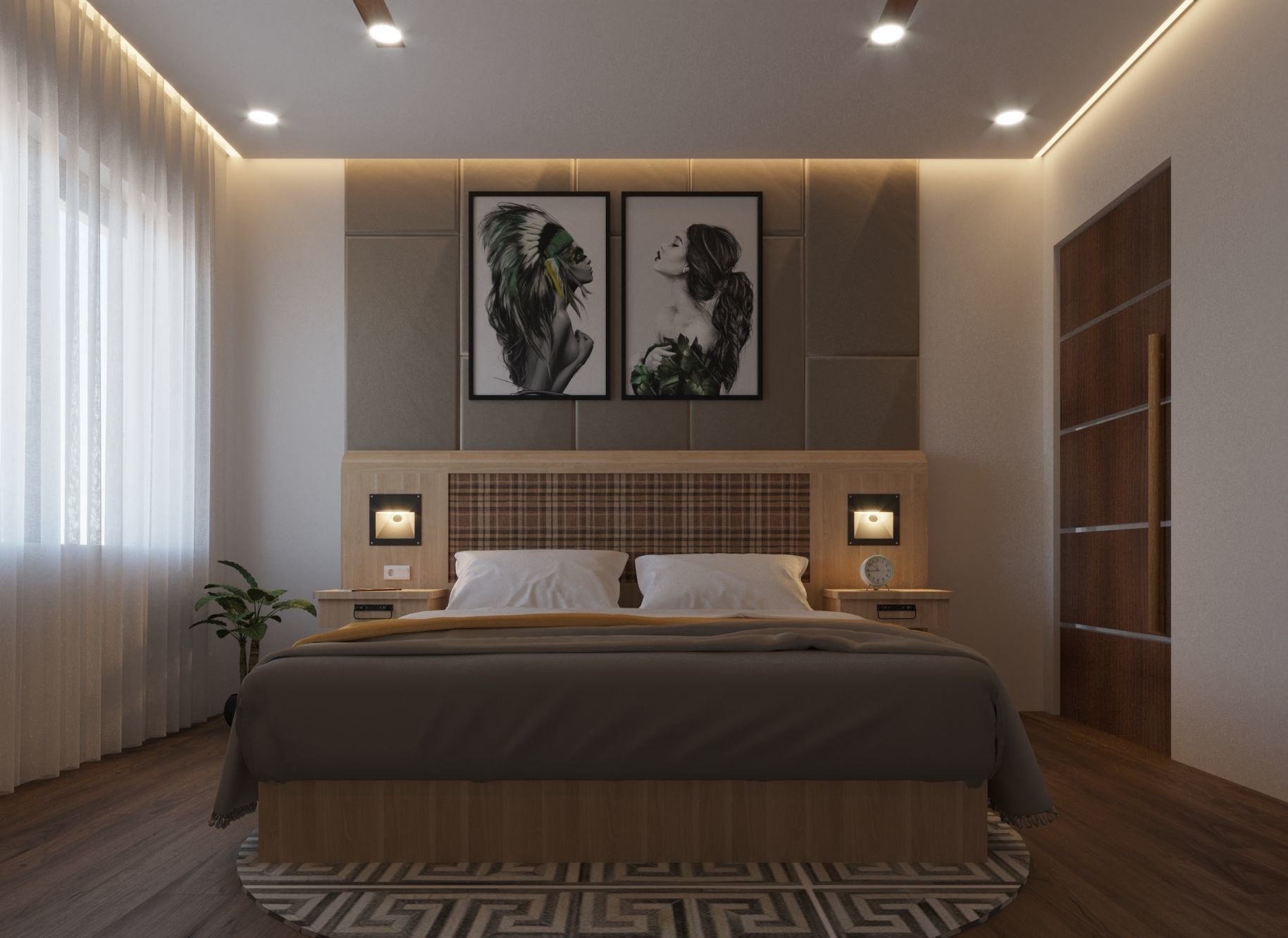 Interior Scene for 3ds max and Corona Renderer 3D model Free 3D model_1