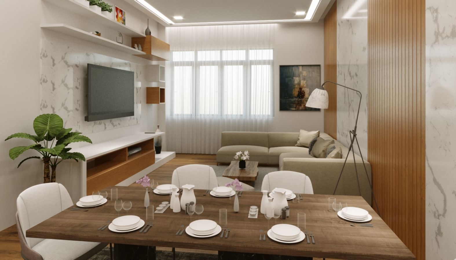 Interior Scene for 3ds max and Corona Renderer 3D model Free 3D model_7