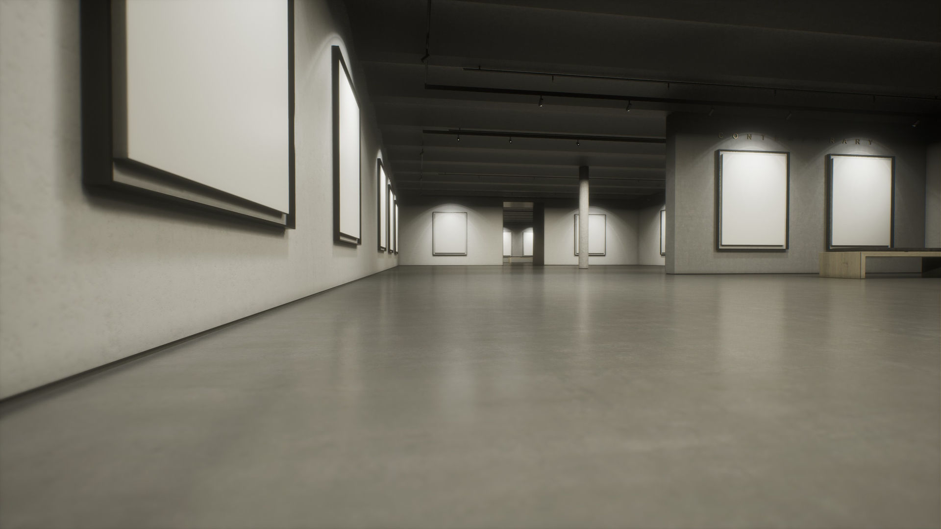 Art Gallery 004 UE4 3D model_7