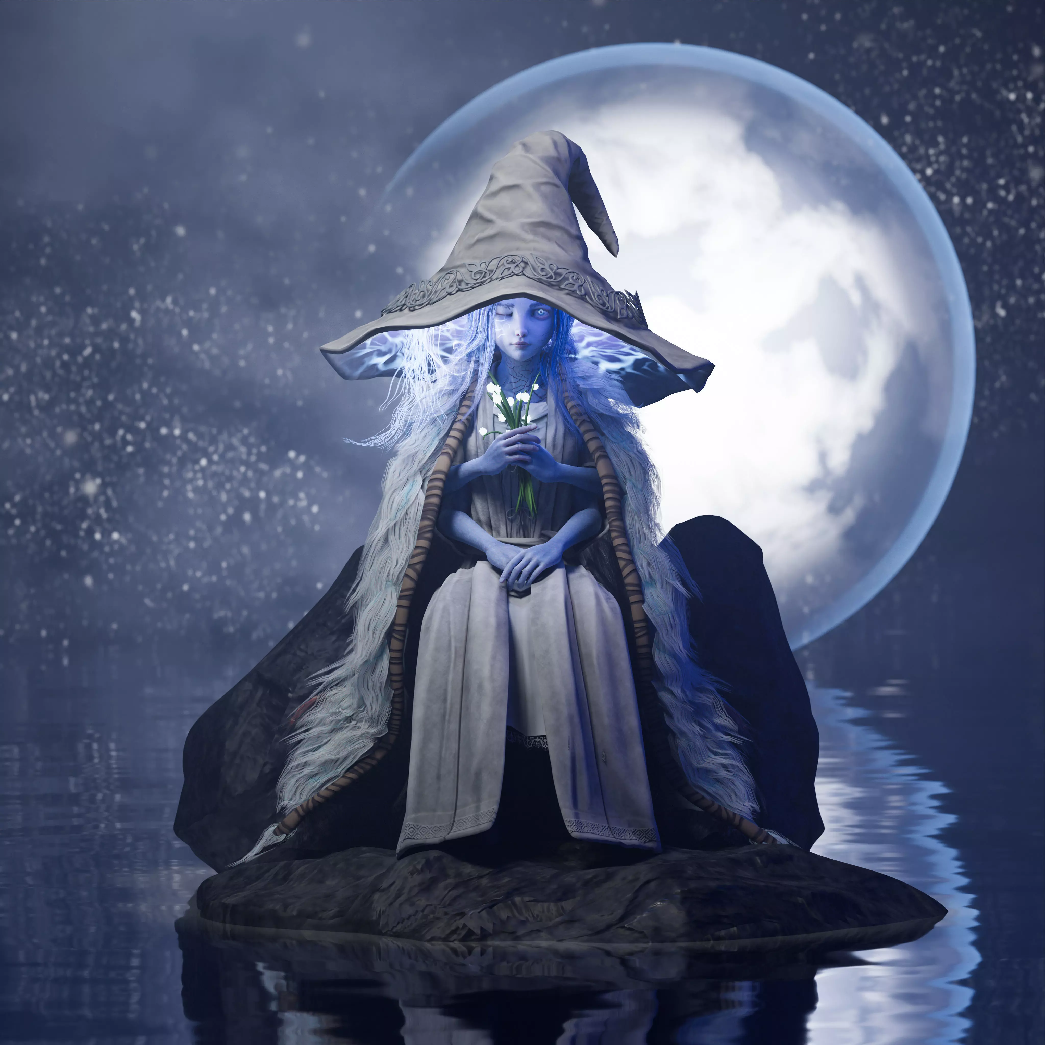 Ranni Character Fanart Free 3D model_0