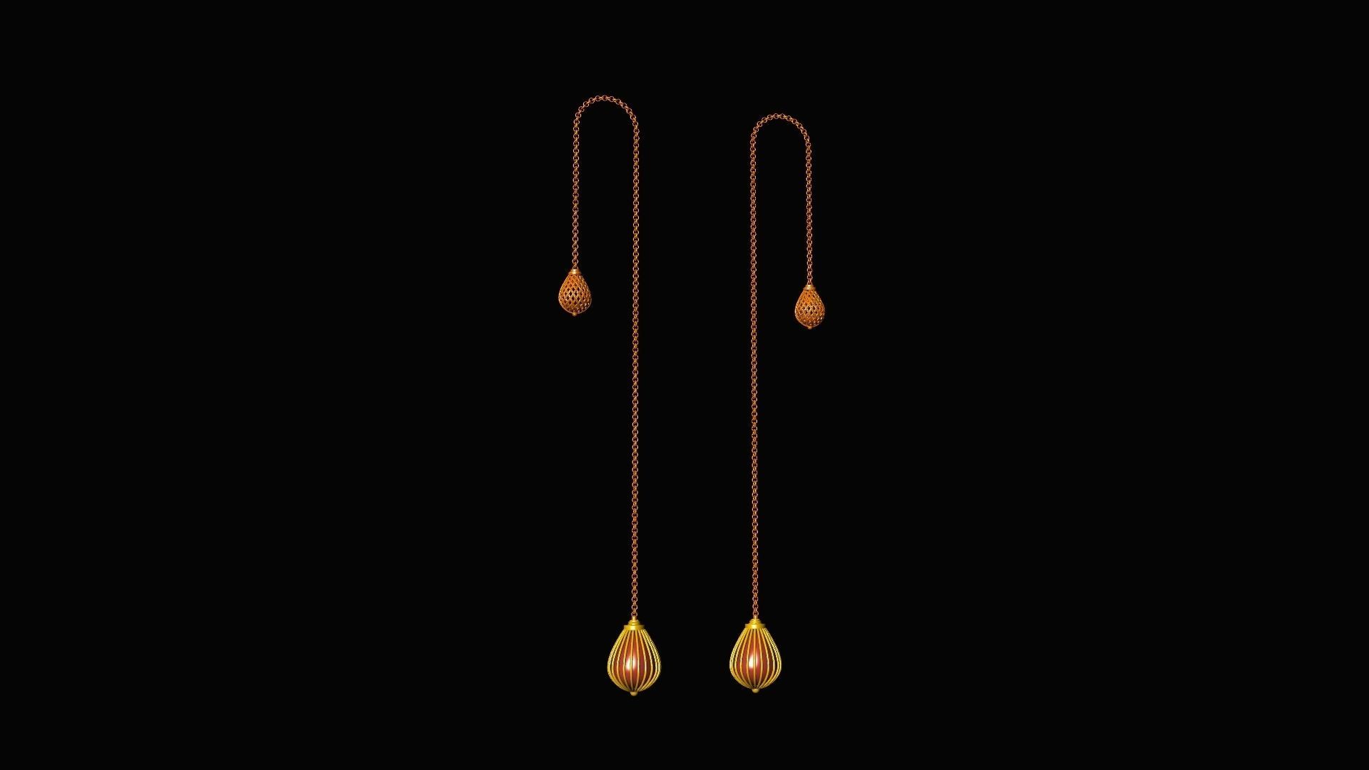 pear drop jali earrings stl verified 3D print model_18