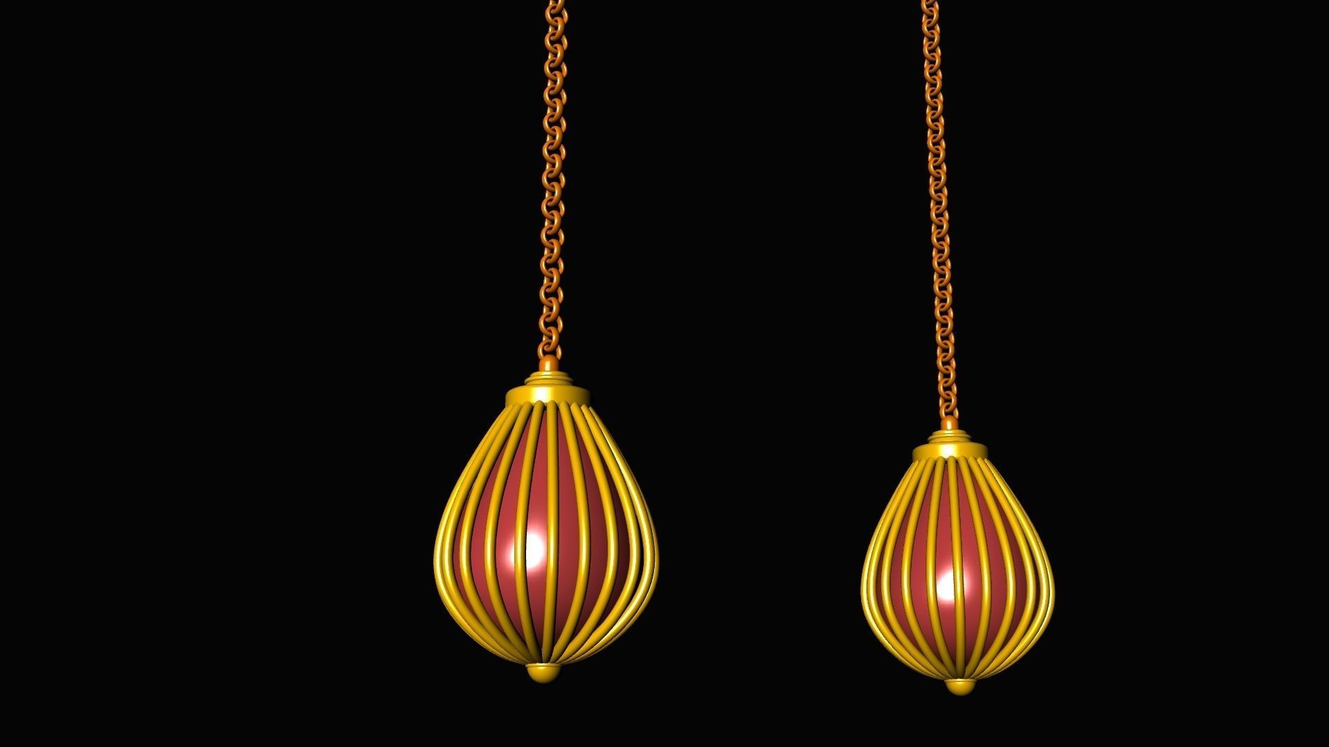 pear drop jali earrings stl verified 3D print model_17