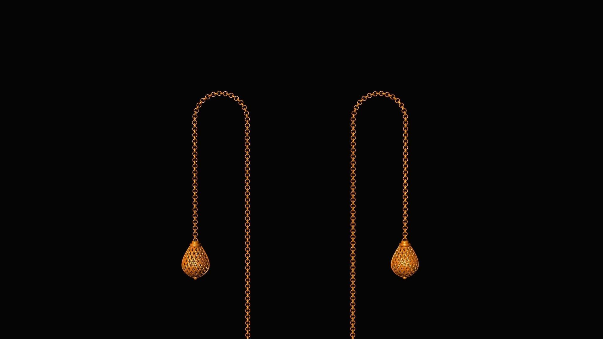 pear drop jali earrings stl verified 3D print model_16