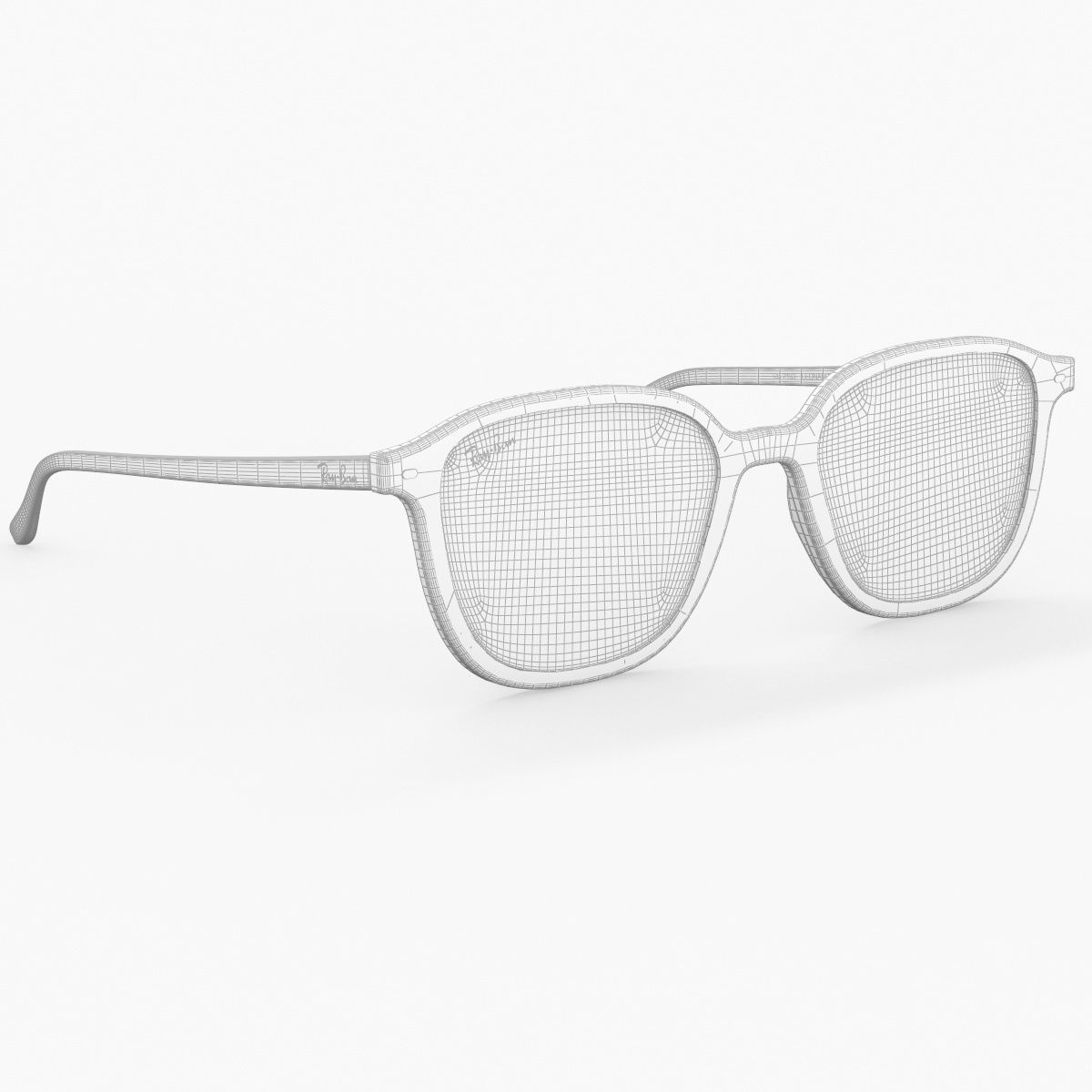 Sunglass Ray Ban Leonard Non-Polarized Dark Grey Classic  3D model_34