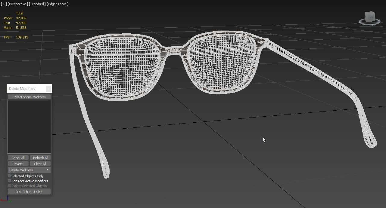 Sunglass Ray Ban Leonard Non-Polarized Dark Grey Classic  3D model_4